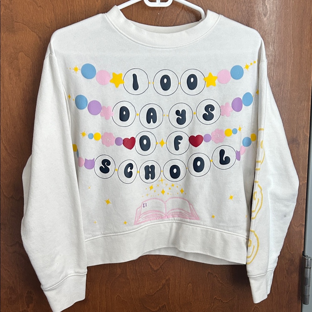 100 Days of School White Sweatshirt